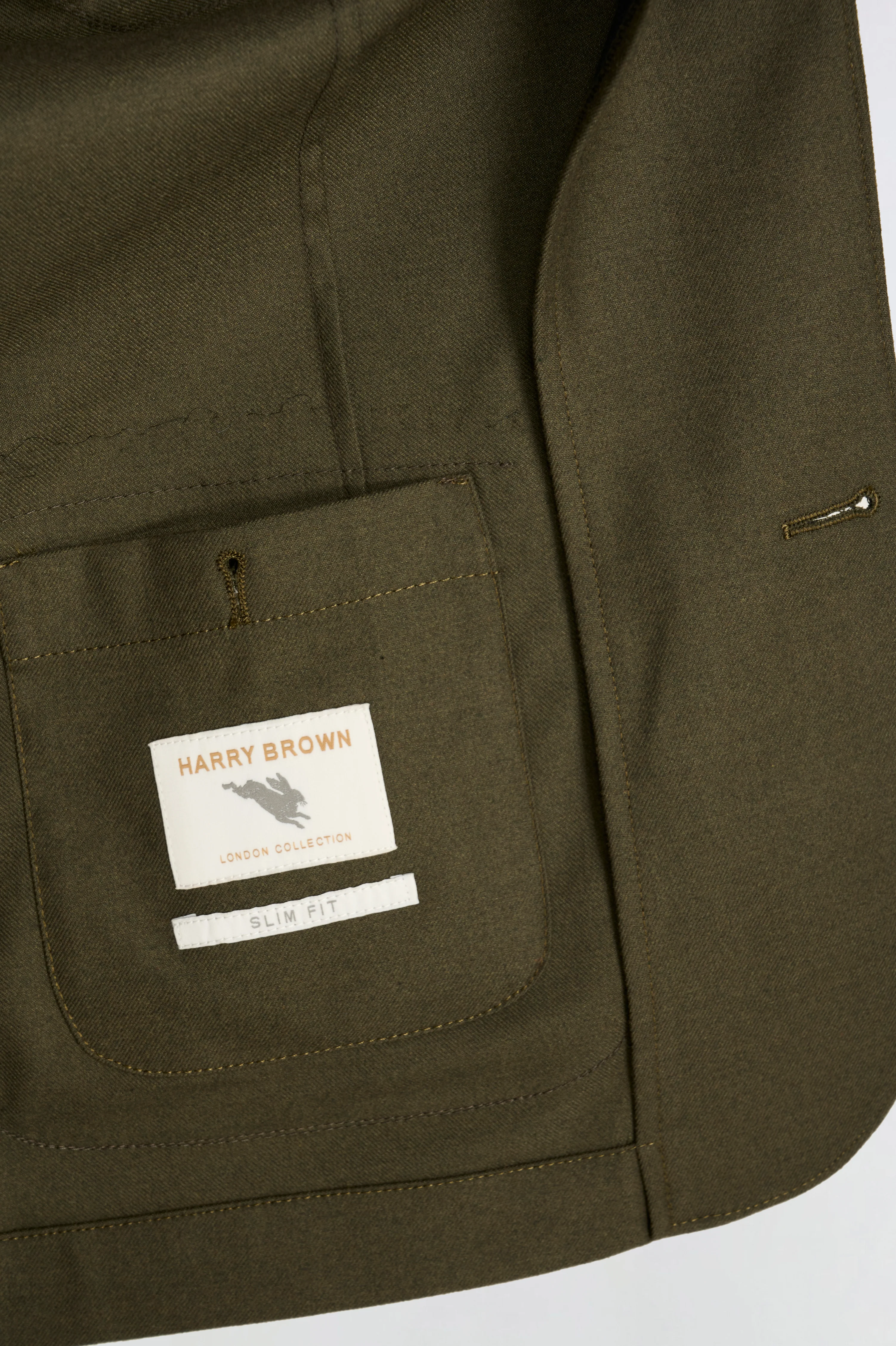 Arthur Flannel Jacket in Khaki - Image 7
